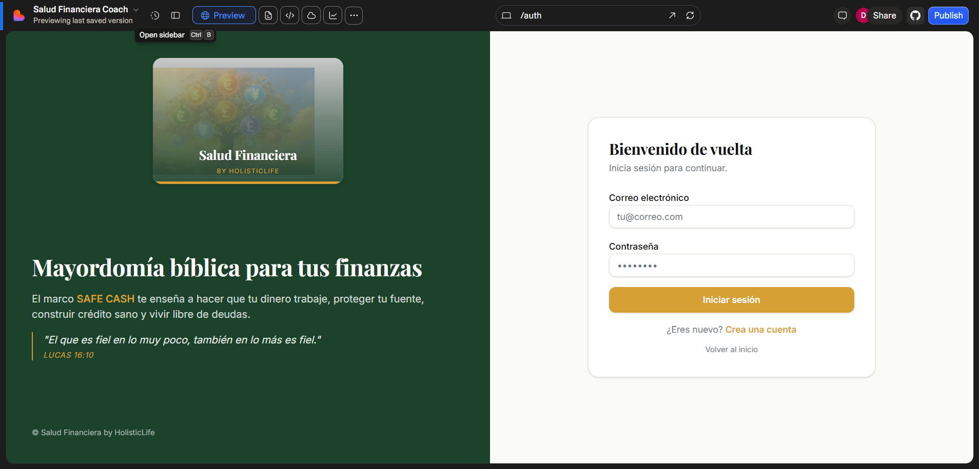 Salud Financiera Coach
