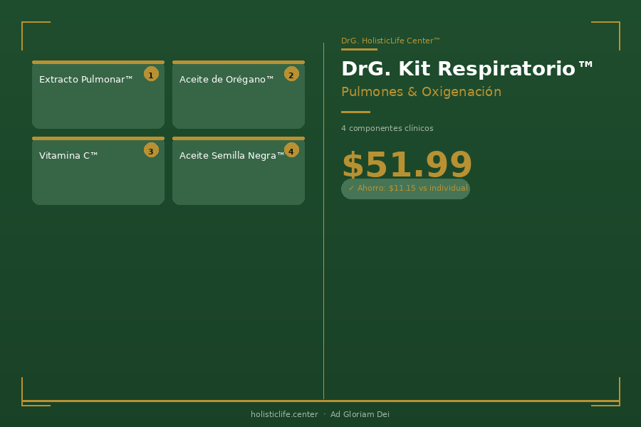 DrG. Kit Respiratorio™ — Pulmones & Oxigenación